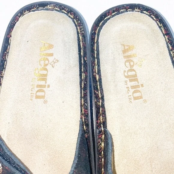 Alegria Kacee Drama Red Black Three Strap Sandals - Picture 5 of 12